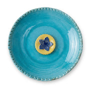 Topadorn front view of ceramic birdbath showing stable wide rim and shallow depth benefits
