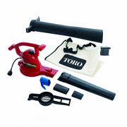 Toro front view of blower vacuum showing ergonomic design and easy handling benefit
