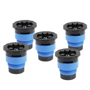 Toro 53465 five-pack front view showing blue quarter nozzles and labeling benefit quick identification