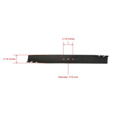 Toro mounting holes detail showing exact hole sizes for secure fit