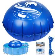 Totiro front view of 11.8FT pool pillow showing full shape and benefit of liner protection