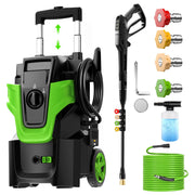 Toyqqeow pressure washer front view showing compact design and power