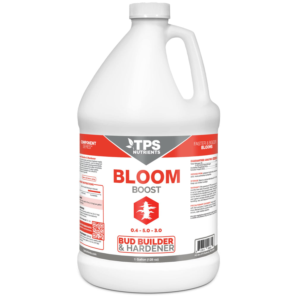 TPS NUTRIENTS front label showing product and clear instructions for growers