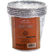 Traeger grease bucket liners front view showing packaging and product benefit of easy cleanup