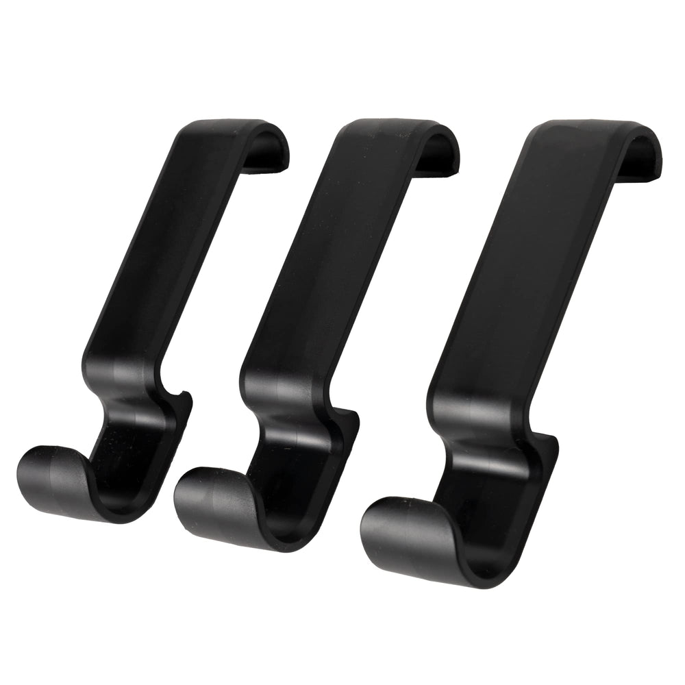 Traeger front packaging showing three P.A.L. accessory hooks for tidy tool storage