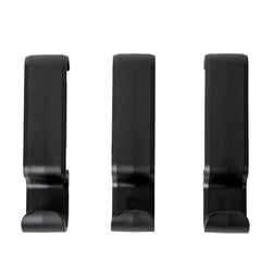 Traeger hook next to ruler showing compact dimensions for space-saving organization