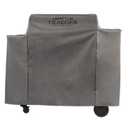 Traeger Ironwood 885 front view with cover showing full protection