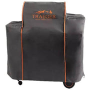 Traeger cover front view protecting Timberline 850, keeps grill dry