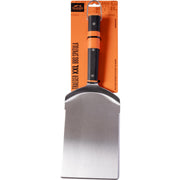 Traeger XXL spatula front view showing full 6x10 blade and handle, durable support