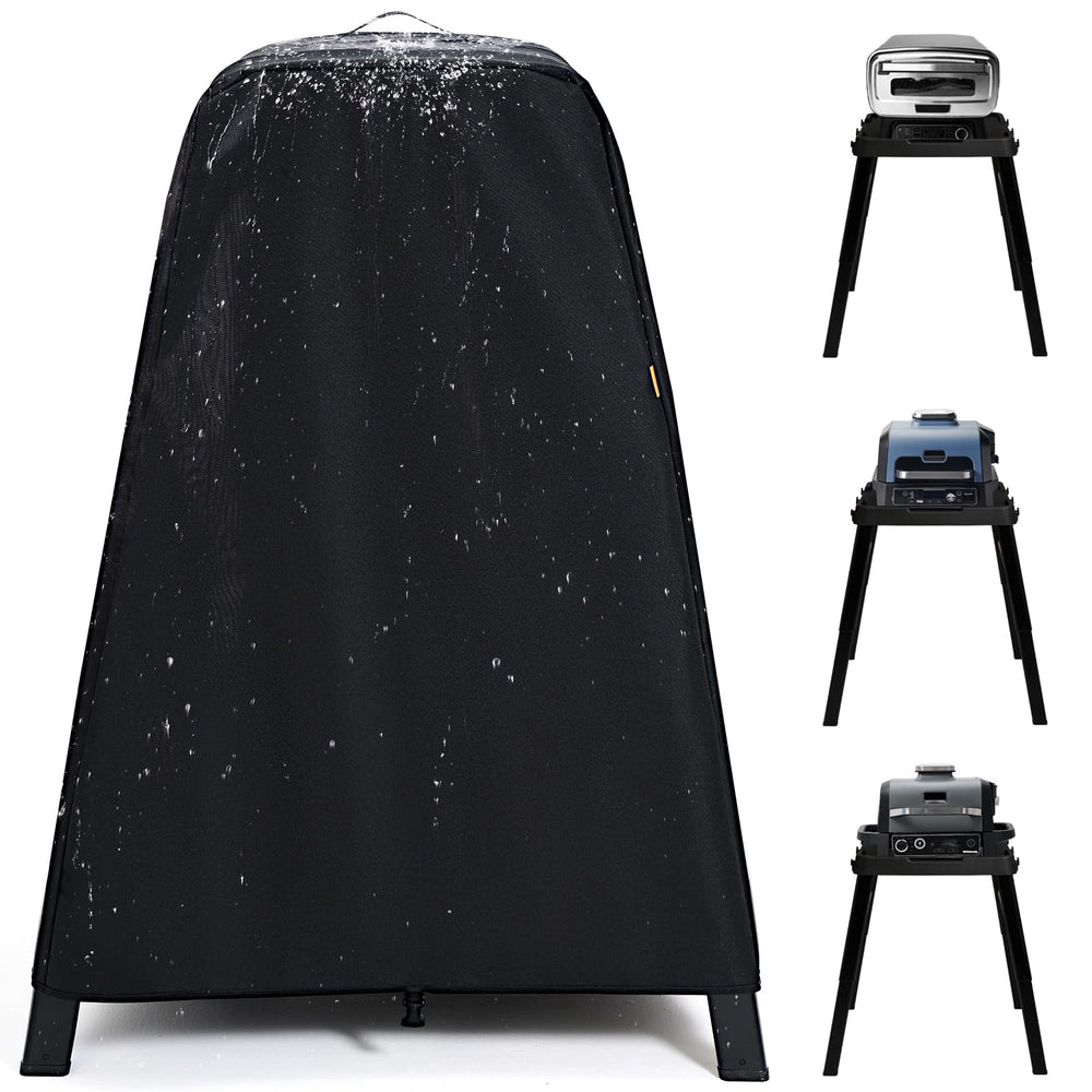 TRAVELIT cover front view on Ninja Woodfire stand showing full protection