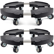 TreeGun front view of two assembled caddies showing sturdy base and wheels, easy mobility