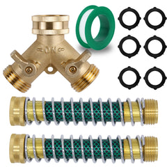 Triumpeek brass splitter front view showing dual valves and solid build benefit