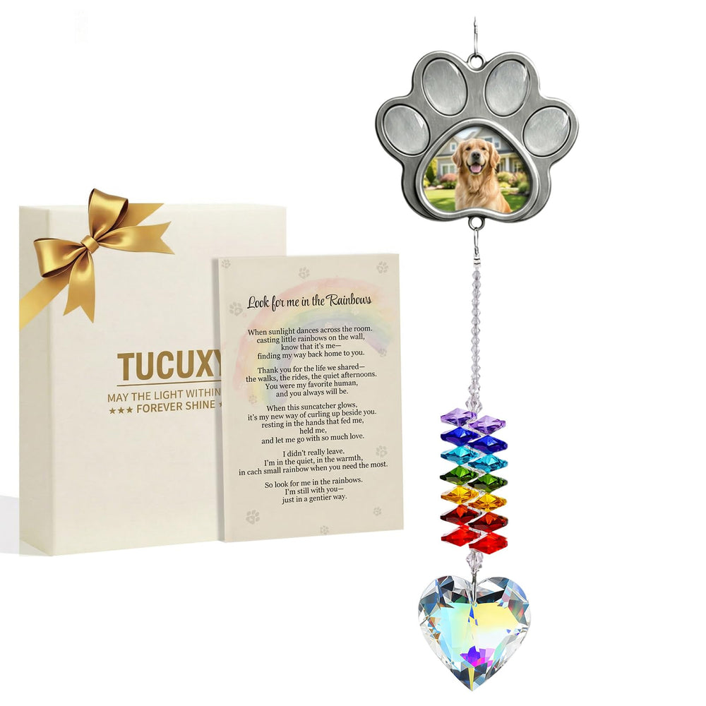TUCUXY paw photo frame front view showing memorial design and clarity