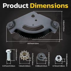 TUELETFU close-up of gear teeth showcasing durable engagement