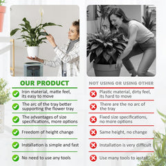 Tuling home insert lifting indoor plant for improved airflow and display