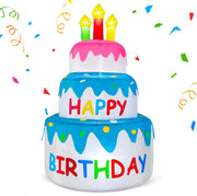 TURNMEON front view inflatable cake lighting yard for instant party focal point