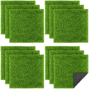 TURSTIN front view of 12 grass mats showing neat stack and ready-to-use decor benefit