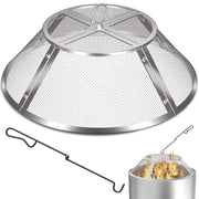 TUSGENK front view of full spark screen protects fire pit