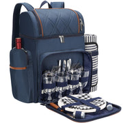 TwentyNext navy backpack front view showing compact all-in-one design and portability