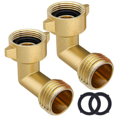 Twinkle Star front view of two brass 90 degree elbows showing compact design and reliability