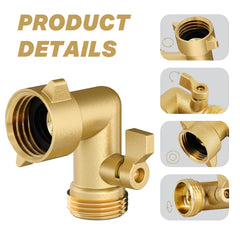 Twinkle Star close-up of brass shut-off valve knob demonstrating smooth on/off control