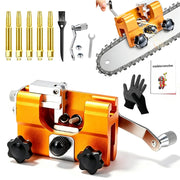 TYLUOHK sharpener front view showing clamp and guide for accurate sharpening