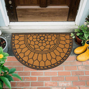 TYUU front view half-circle mat showing dirt-trapping benefit