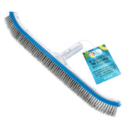 U.S. Pool Supply front view of 18 inch brush head showing durable frame and bristles for effective scrubbing