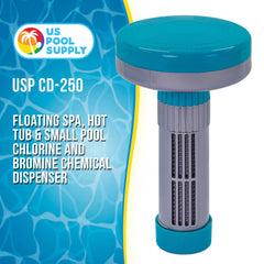 U.S. Pool Supply close-up of weighted bottom cap preventing filter suction
