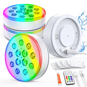 U UZOPI front view of four pool lights showing compact waterproof design and easy setup