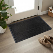 ubdyo front view door mat shows modern bright black welcome and durability