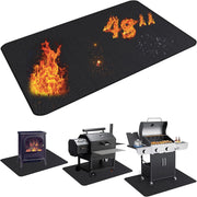 UBeesize front view of full 48x36 grill mat protecting deck surfaces