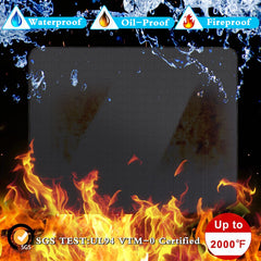 UBeesize mat under a grill on patio demonstrating spill protection benefit