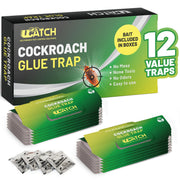 UCatch front packaging showing 12-pack and clear benefit of odor-free pest control