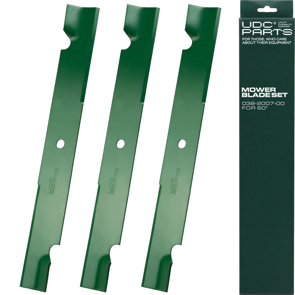 UDC Parts three-pack front packaging showing blades and labels for quick identification