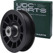 UDC Parts idler pulley front view showing exact OEM replacement benefit