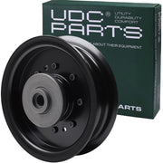 UDC Parts front view of idler pulley showing fit and finish benefit