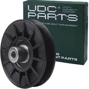 UDC Parts idler pulley front view showing fit and reliable replacement