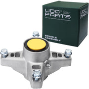 UDC Parts spindle front view showing hub and mounting pattern for accurate fit