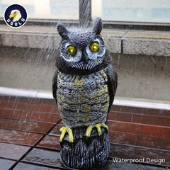 Ugold owl flashing eyes at night offering visible deterrent