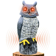 Ugold front view of owl statue showing realistic pose and protective presence
