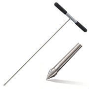 UIABOPZ probe front view showing full stainless shaft and benefit of sturdy locating