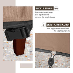 ULTCOVER plastic clip and elastic drawcord securing cover against wind
