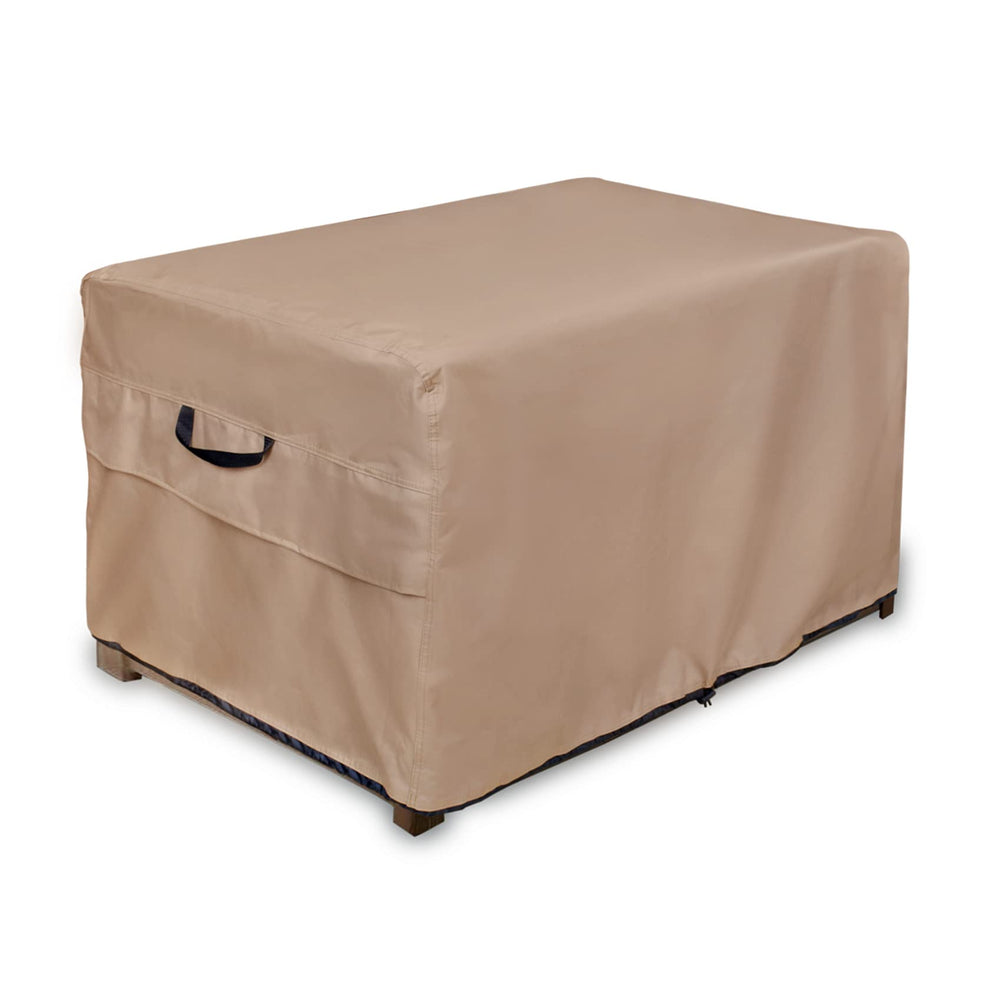 ULTCOVER front view covering deck box protecting against rain