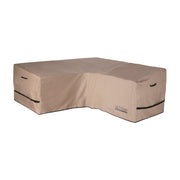 ULTCOVER front view on V-shaped sofa showing full protection and clean look