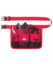 UNCO front view of belt showing seven pockets and balanced storage benefit