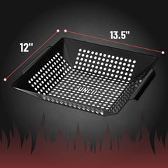 UNCO perforation close-up highlighting holes that improve heat flow and smoky flavor