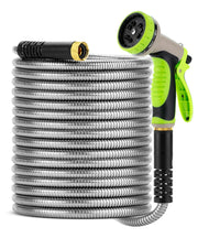 UNCO stainless steel hose front view showing durable design benefit