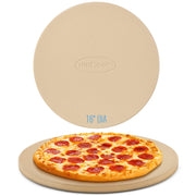Unicook front view of 16 inch cordierite pizza stone shows durable construction and size