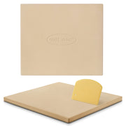 Unicook rectangular stone front view showing full baking surface and capacity